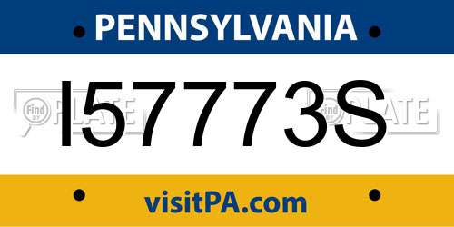 I57773S Pennsylvania License Plate