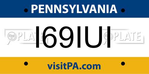 I69IUI Pennsylvania License Plate
