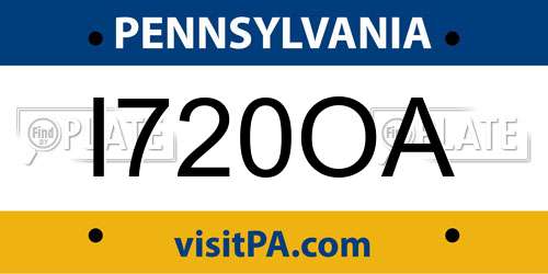 I720OA Pennsylvania License Plate