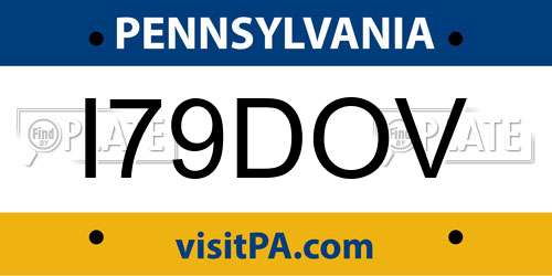 I79DOV Pennsylvania License Plate