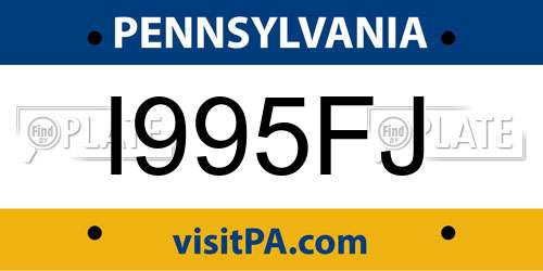 I995FJ Pennsylvania License Plate