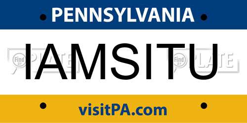 IAMSITU Pennsylvania License Plate