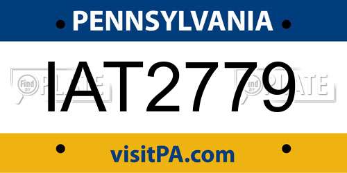 IAT2779 Pennsylvania License Plate