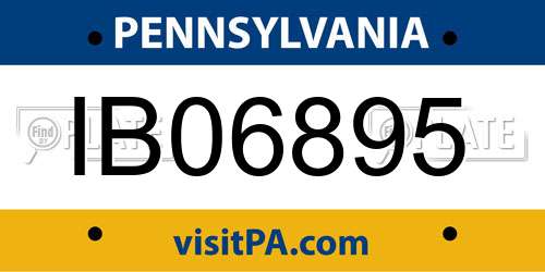 IB06895 Pennsylvania License Plate