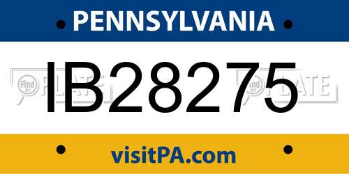 IB28275 Pennsylvania License Plate