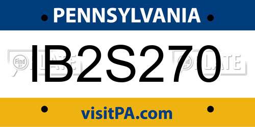 IB2S270 Pennsylvania License Plate