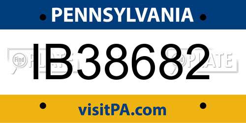 IB38682 Pennsylvania License Plate