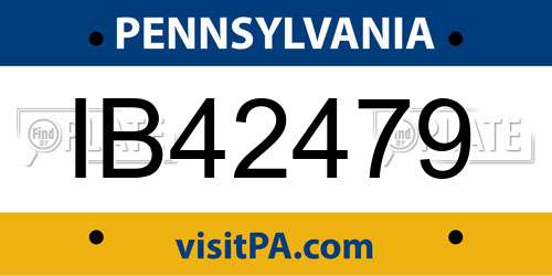 IB42479 Pennsylvania License Plate