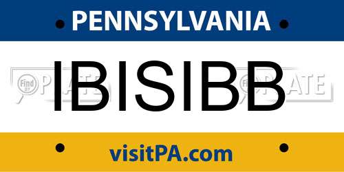 IBISIBB Pennsylvania License Plate