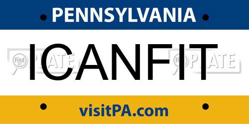 ICANFIT Pennsylvania License Plate