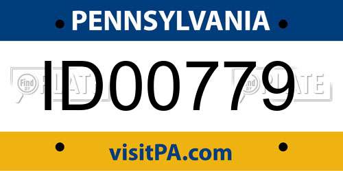 ID00779 Pennsylvania License Plate
