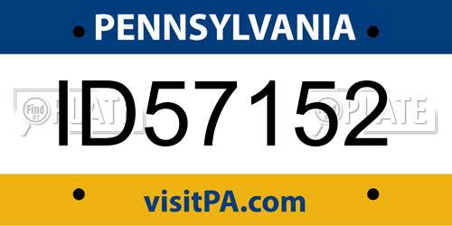 ID57152 Pennsylvania License Plate