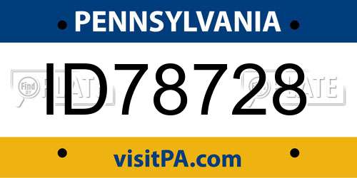 ID78728 Pennsylvania License Plate