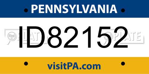ID82152 Pennsylvania License Plate