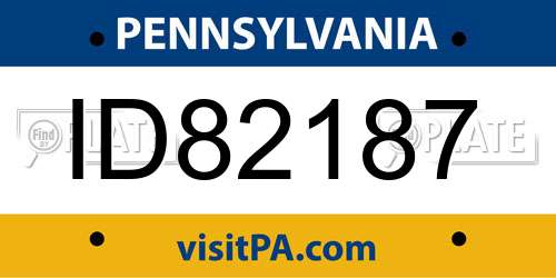ID82187 Pennsylvania License Plate