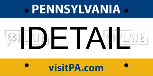 IDETAIL Pennsylvania License Plate