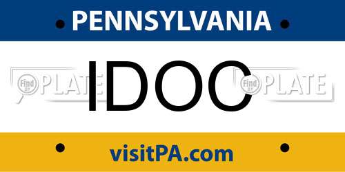 IDOC Pennsylvania License Plate