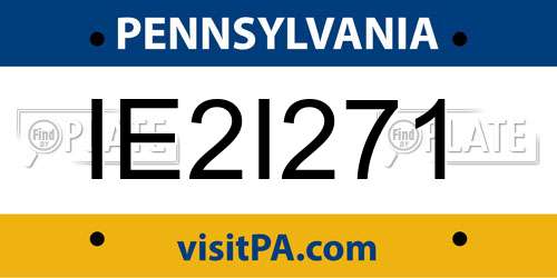 IE2I271 Pennsylvania License Plate