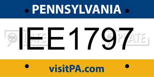 IEE1797 Pennsylvania License Plate