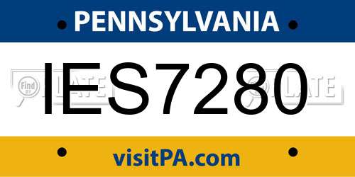 IES7280 Pennsylvania License Plate