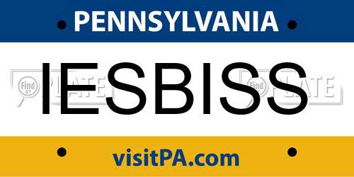 IESBISS Pennsylvania License Plate
