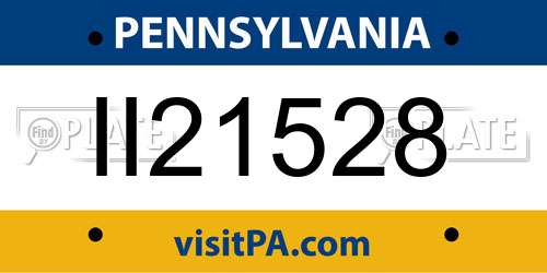 II21528 Pennsylvania License Plate