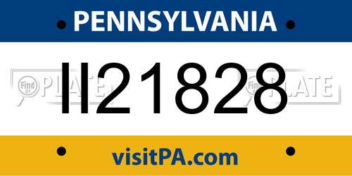 II21828 Pennsylvania License Plate