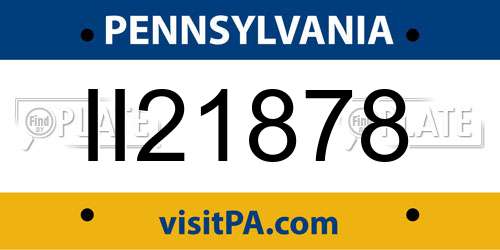 II21878 Pennsylvania License Plate
