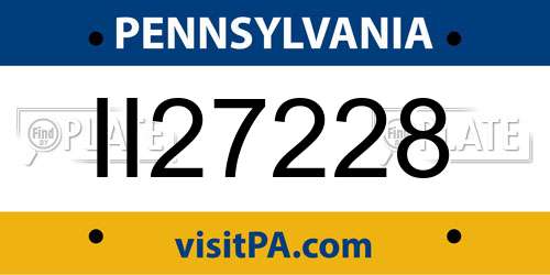 II27228 Pennsylvania License Plate