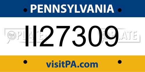 II27309 Pennsylvania License Plate