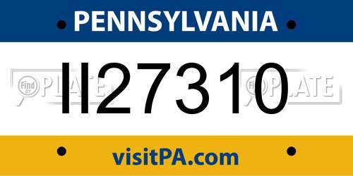 II27310 Pennsylvania License Plate