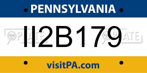 II2B179 Pennsylvania License Plate