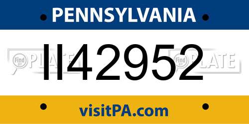 II42952 Pennsylvania License Plate