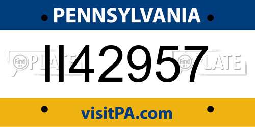 II42957 Pennsylvania License Plate