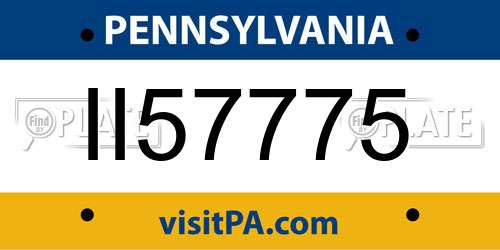 II57775 Pennsylvania License Plate