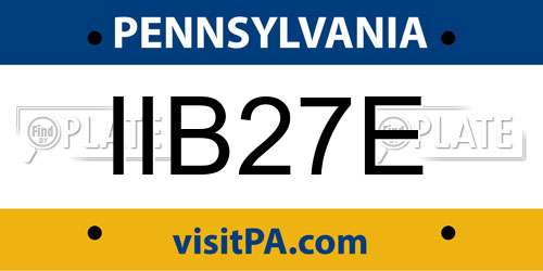 IIB27E Pennsylvania License Plate