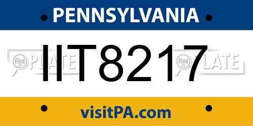 IIT8217 Pennsylvania License Plate