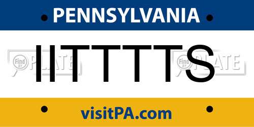 IITTTTS Pennsylvania License Plate