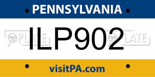 ILP902 Pennsylvania License Plate