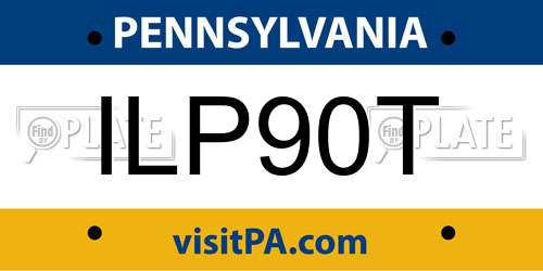 ILP90T Pennsylvania License Plate