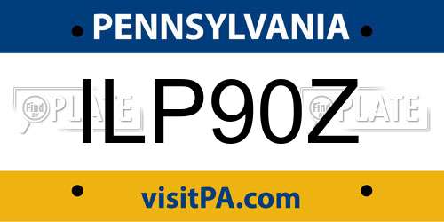 ILP90Z Pennsylvania License Plate