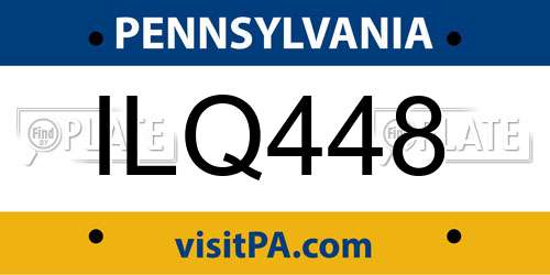 ILQ448 Pennsylvania License Plate