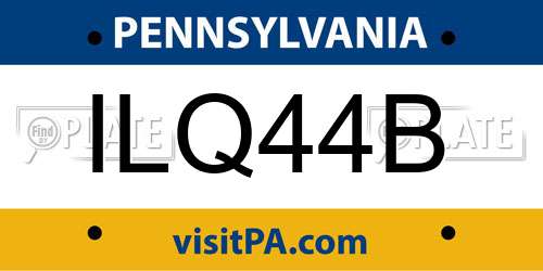 ILQ44B Pennsylvania License Plate