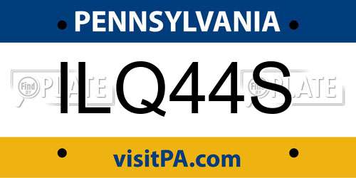 ILQ44S Pennsylvania License Plate