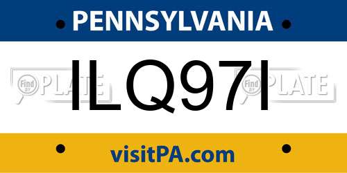 ILQ97I Pennsylvania License Plate
