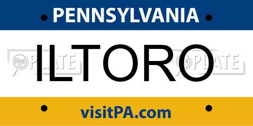 ILTORO Pennsylvania License Plate