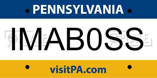 IMAB0SS Pennsylvania License Plate