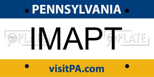 IMAPT Pennsylvania License Plate
