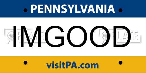 IMGOOD Pennsylvania License Plate