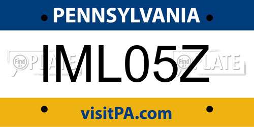 IML05Z Pennsylvania License Plate